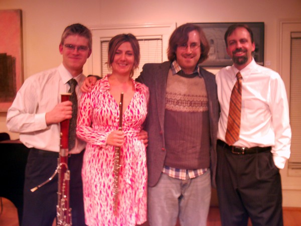with the Aurea Silva Trio in Kerrytown Concert House after the premiere of Variations