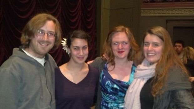 with the filmmakers and leading actress of Resonance, premiered March 2012 at DoubleExposure. From left: Ezra Donner, Sahar Pastel-Daneshgar, Lauren Lucas, Molly Rose