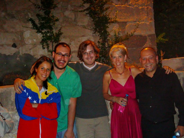 with the quartet from the Turkish premiere of Mountain Suite (2011) in Kapadokya, Turkey from left: Beril Sun, Meriç Esen, Ezra Donner, Heidi Hoffman, Orhan Ahıskal